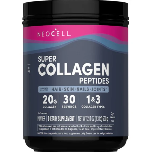 NeoCell Grassfed Super Collagen Peptides Powder, 21.1 Oz (600g)
