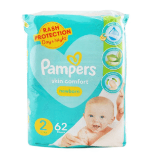 Pampers Skin Comfort Newborn Diapers Size 2 (Mini), 62 Ct
