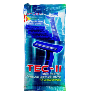 Treet Tech II Stainless Steel Twin Blade Disposable Razor, 5 Ct