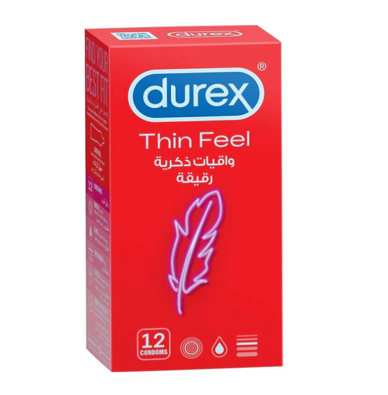 Durex Feel Thin Condoms, 12 Ct