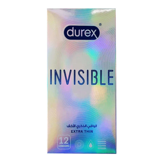 Durex Invisible Extra Thin Condoms, 12 Ct