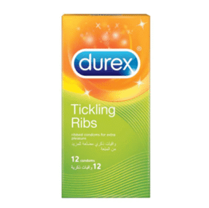 Durex Tickling Ribs Ribbed Condoms, 12 Ct