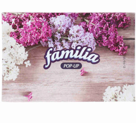 Familia Pop Up Tissue Box, 300 Ct