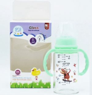 IPSA Glass Feeder Bottle with Handle, 150ml (1010)