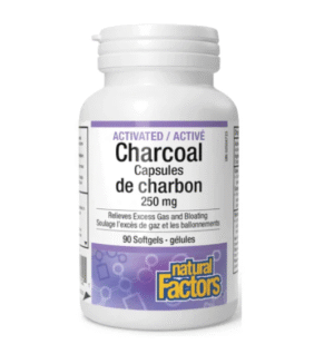 Natural Factors Activated Charcoal 250mg, 90 Ct