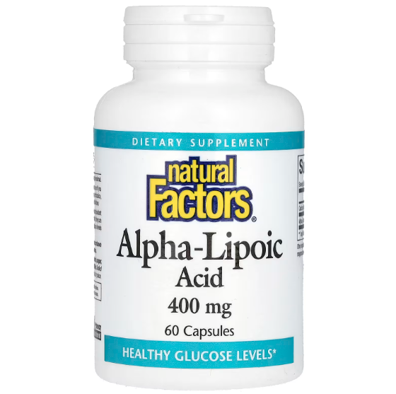 Natural Factors Alpha Lipoic Acid 400 mg, 60 Ct