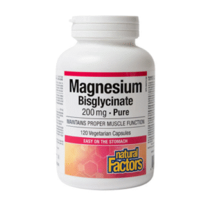 Natural Factors Magnesium Bisglycinate Pure 200mg, 120 Ct