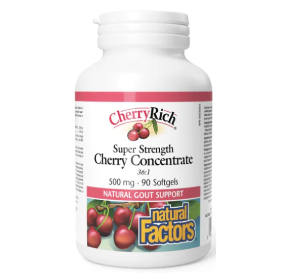 Natural Factors Super Strength Cherry Concentrate 500mg , 90 Ct