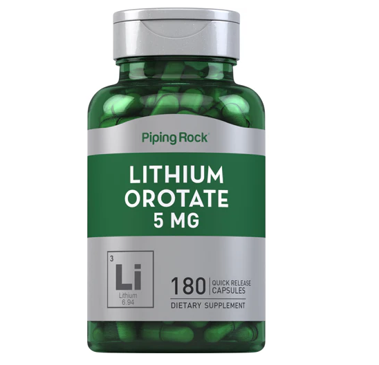 Piping Rock Lithium Orotate, 5 mg, 180 Ct Capsules