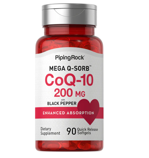 Piping Rock Mega Q-Sorb COQ-10, 200mg -90Ct