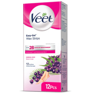 Veet Easy Gel Wax Strips for Normal Skin, 12 Ct