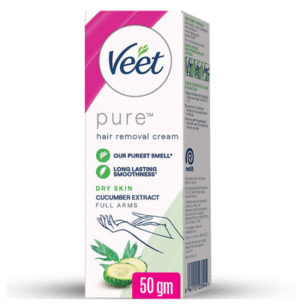 Veet Pure Hair Removal Cream With Cucumber Extract For Dry  Skin, 50g
