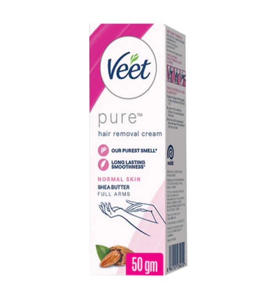 Veet Pure Hair Removal Cream with Shea Butter for Normal Skin, 50g