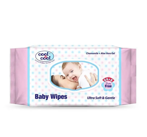 Cool & Cool Baby Wipes Ultra Soft & Gentle, 72 Ct