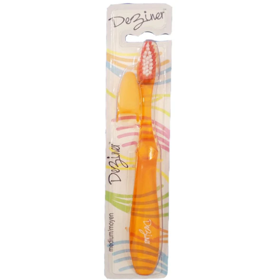 Ezigrip Deziner Medium Toothbrush 1Ct