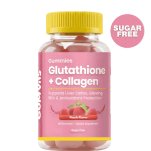 Gumvits Glutathione + Collagen (Peach Flavour) Gummies, 60 Ct