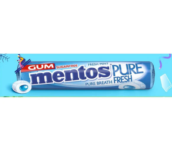 Mentos Pure Fresh Fresh Mint Chewing Gum, 9 Ct