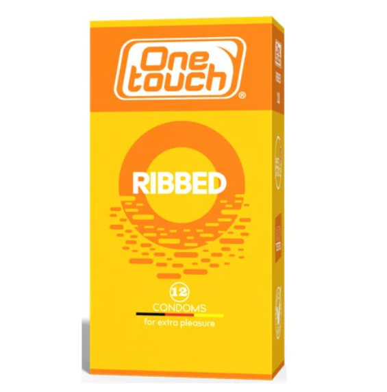 One Touch Ribbed Condoms 12Ct