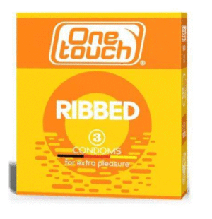 One Touch Ribbed Condoms, 3 Ct