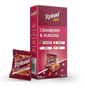 Reload Minis Cranberry & Almond Granola Bar 120g, 1 Ct
