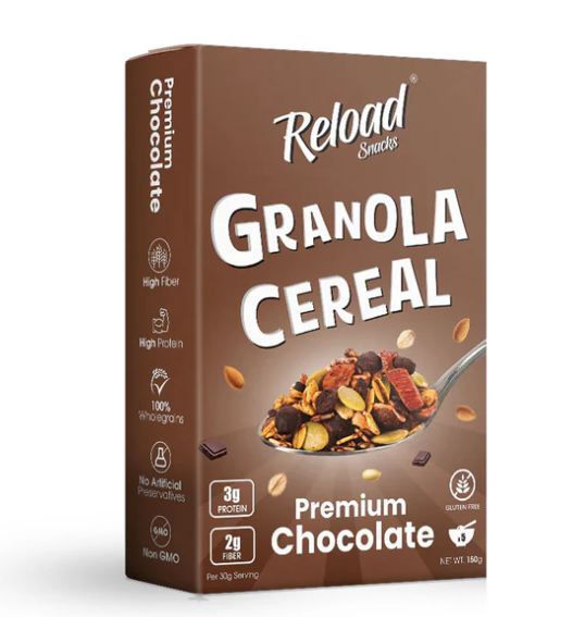 Reload Premium Chocolate Granola Cereal, 150g