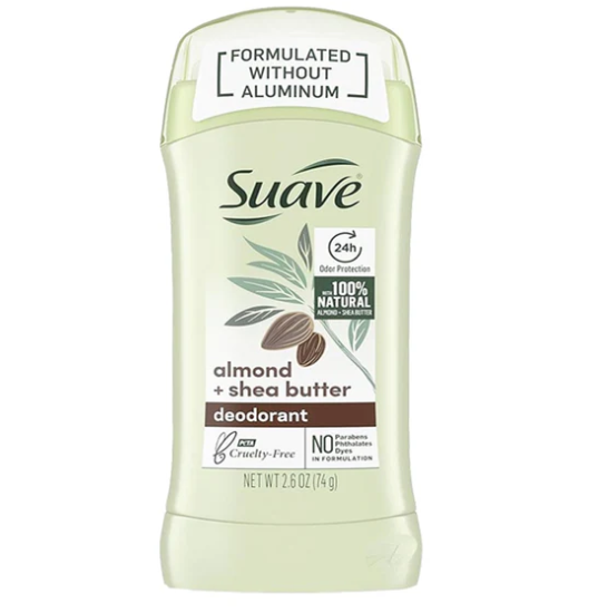 Suave Almond & Shea Butter Deodorant Stick, 74g