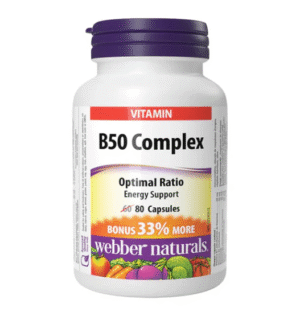 Webber Naturals B50 Complex, 80 Ct