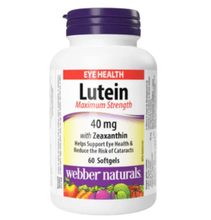 Webber Naturals Lutein with Zeaxanthin 40mg, 60 Ct