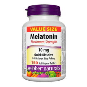 Webber Naturals Melatonin Maximum Strength Quick Dissolve 10mg, 150 Ct