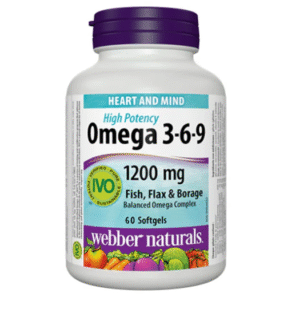 Webber Naturals Omega 3-6-9 1200mg, 60 Ct