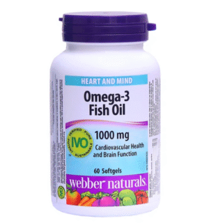 Webber Naturals Omega-3 Fish Oil 1000mg, 60 Ct