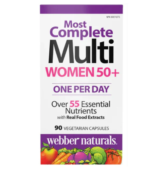 Webber Naturals Women's 50+ Most Complete Multi, 90 Ct