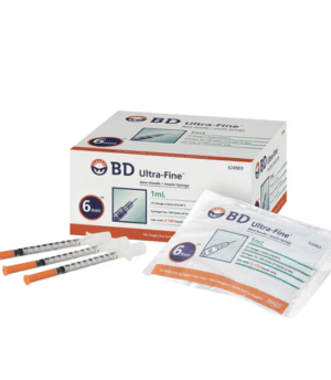 BD Ultra-Fine II Short Needle 0.25mm (31G)*(6mm) Insulin Syringe 1ml,100ct