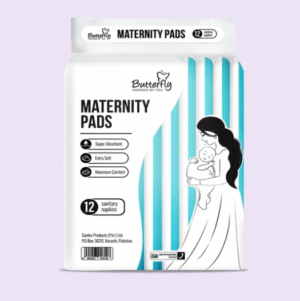 Butterfly Mom Maternity Pads Sanitary Napkins, 12 Ct