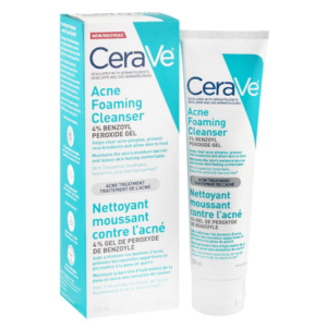 CeraVe Acne Foaming Cleanser with 4% Benzoyl Peroxide, Treats Acne & Prevents Breakouts, 150ml
