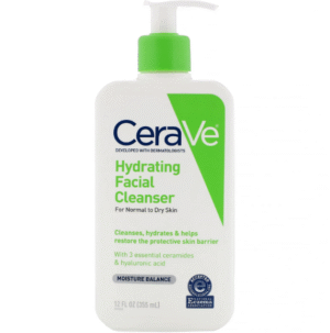 CeraVe Hydrating Facial Cleanser with Hyaluronic Acid – Gentle Moisturizing Face Wash for Normal to Dry Skin, 355ml