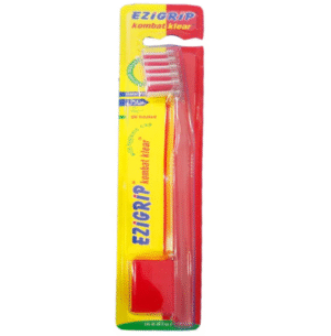 Ezigrip Kombat Klear Medium Toothbrush 1Ct