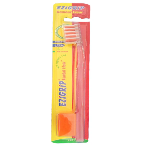 Ezigrip Kombat Klear Soft Toothbrush 1Ct