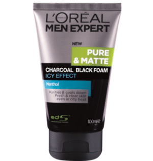 L'Oreal Paris Men Expert Pure & Matte Charcoal + icy Effect Face Wash, 100ml